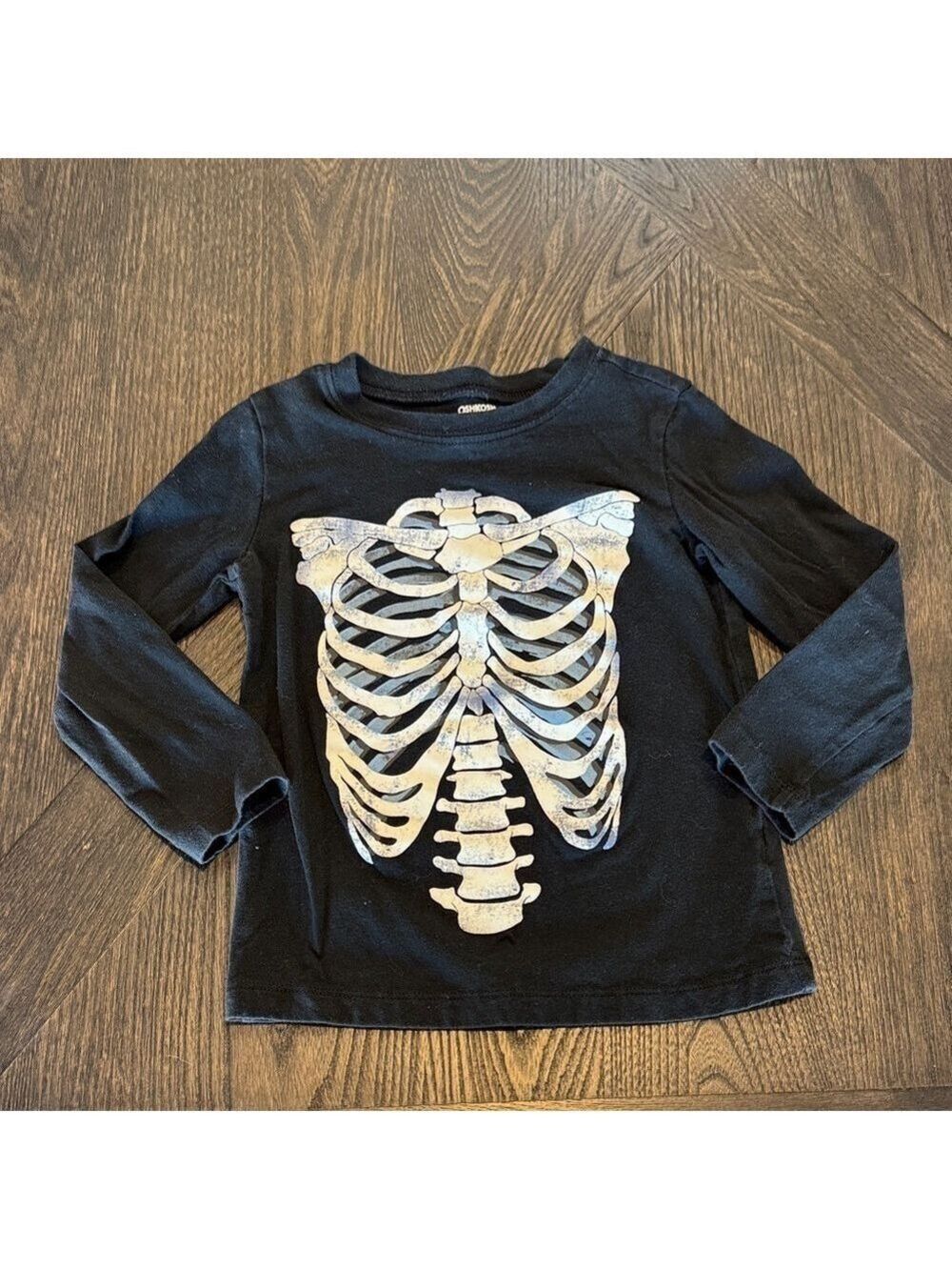 OshKosh BGosh Black Skeleton Long Sleeve Tee